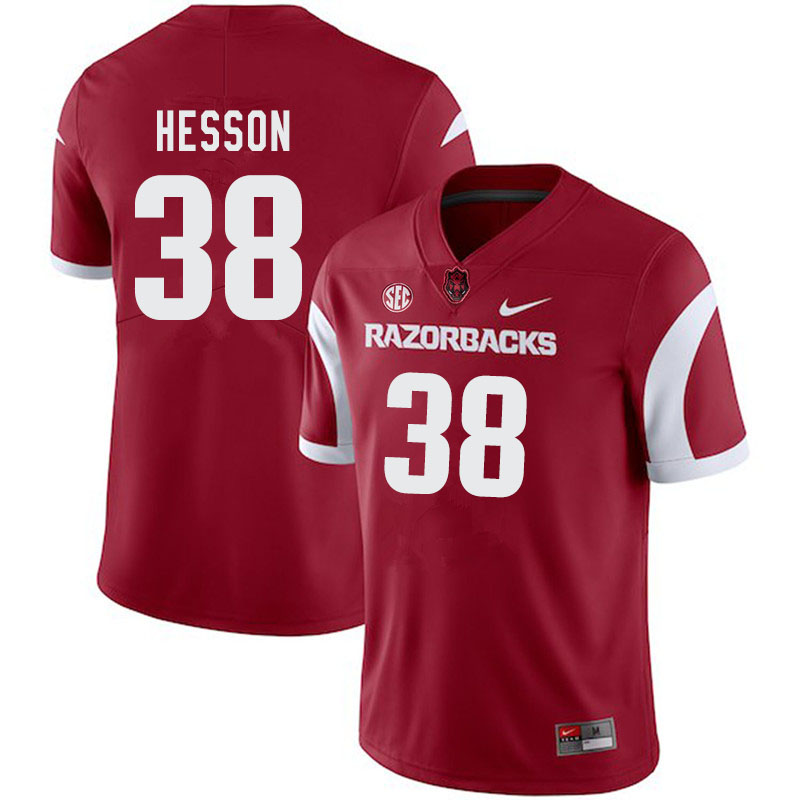 Men #38 Chad Hesson Arkansas Razorbacks College Football Jerseys-Cardinal - Click Image to Close